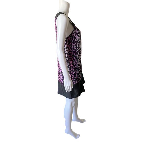 EXPRESS Womens Size Small Animal Print Sleeveless Silk Scoop Neck Shift Dress - Picture 3 of 7